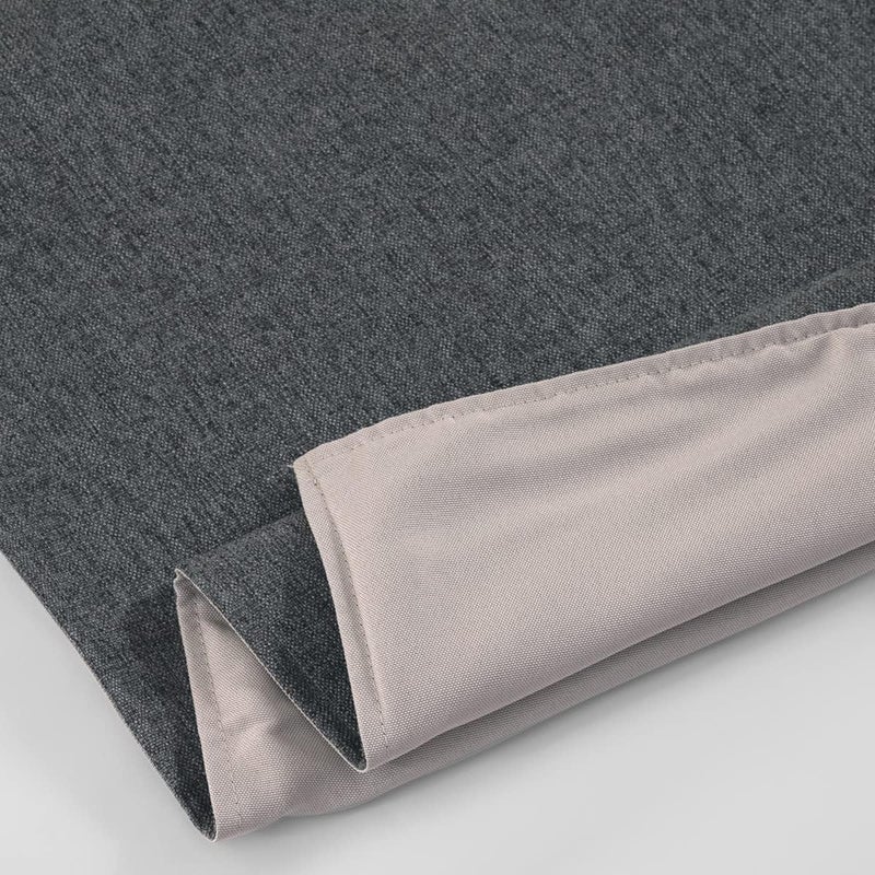 AMBERIS Bed Runner Dark Grey, Imitation Linen Decorative Bed Scarf for Home Hotel - Image 4